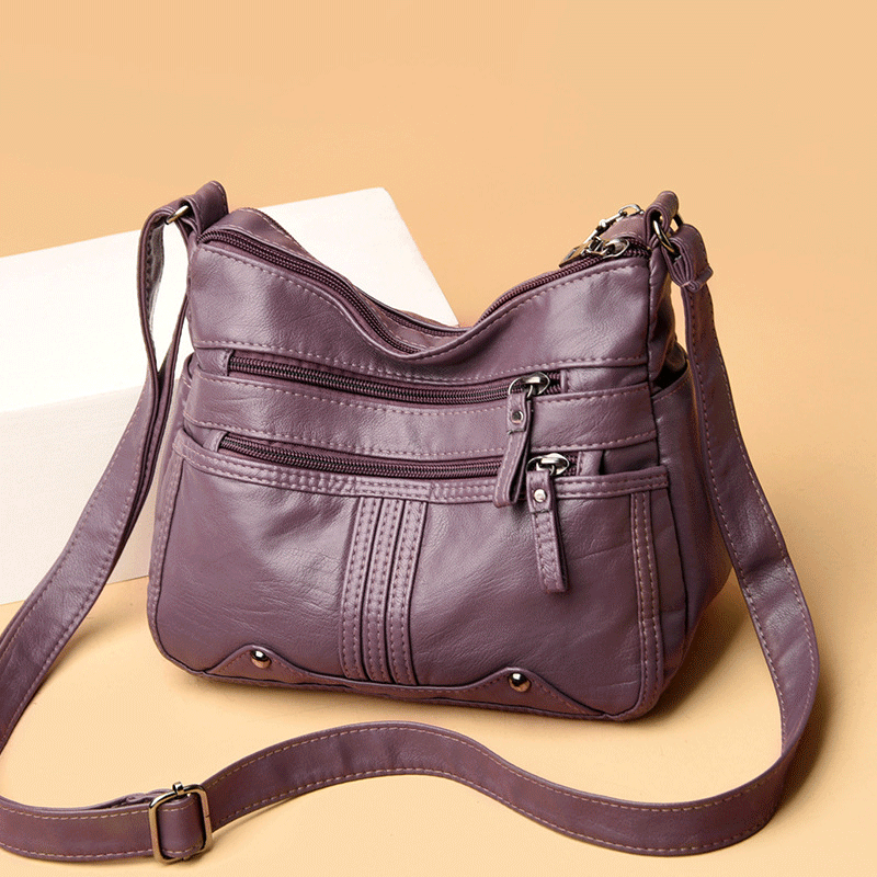 👜 Elegante bolso de hombro de cuero suave de gran capacidad