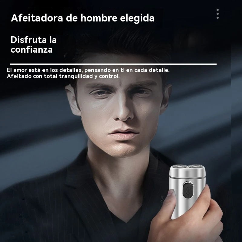 🧡Mini přenosný elektrický holicí strojek s magnetickou a vodotěsnou dvojitou hlavou