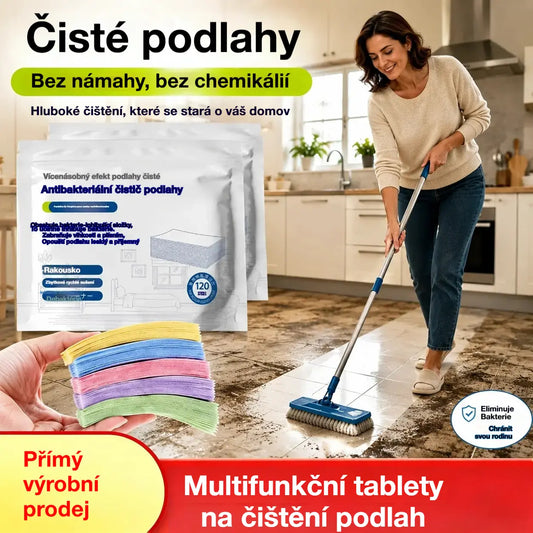 🧽✨ 240 ks Víceúčelové čisticí tablety – Dlažba, Dřevěná Podlaha, váš dokonalý pomocník při úklidu!