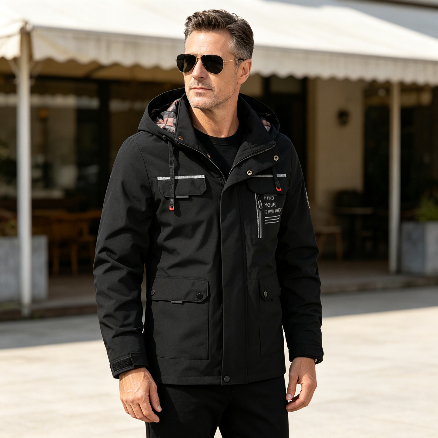 🔥【M-6XL】Nová pánská teplá, větruodolná a nepromokavá bunda
