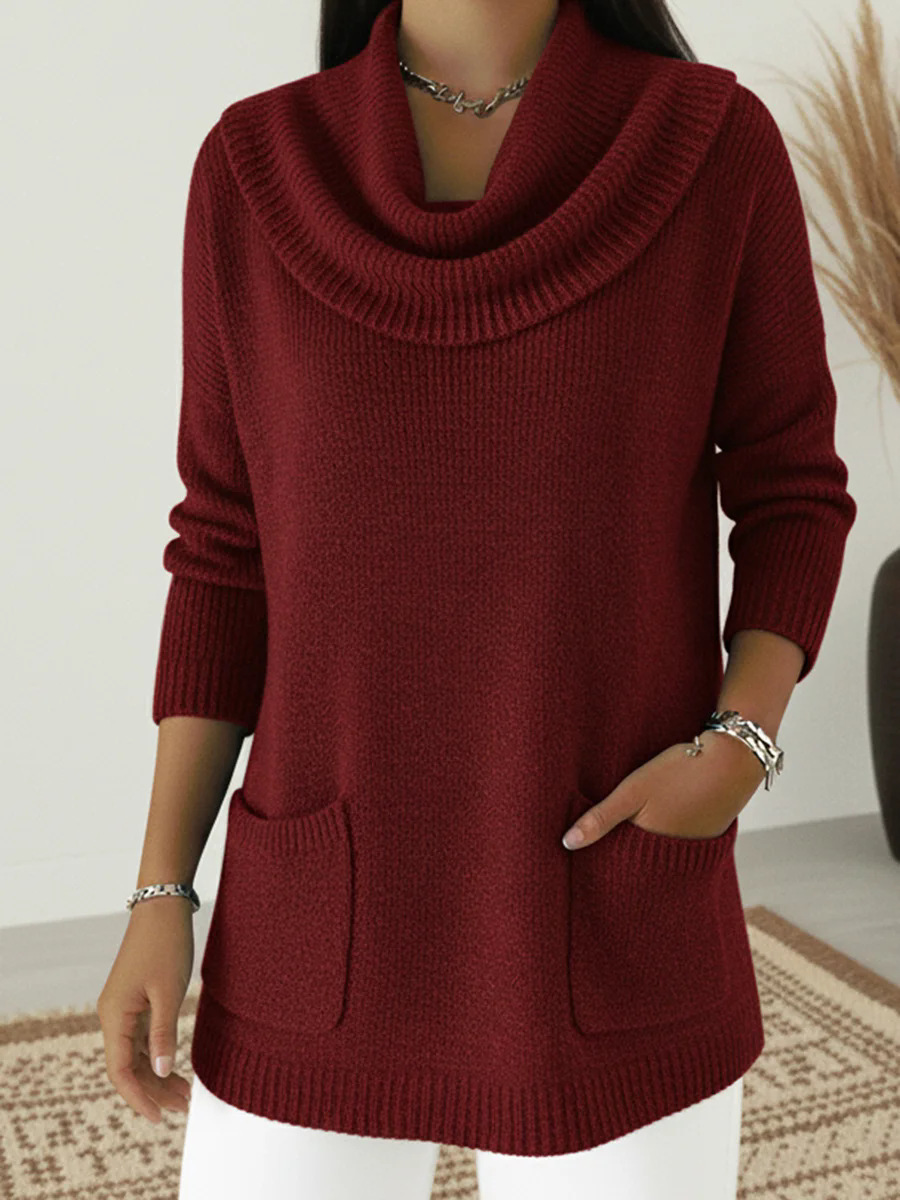 🔥👗【S-5XL】Módní pletený svetr v jednobarevném provedení