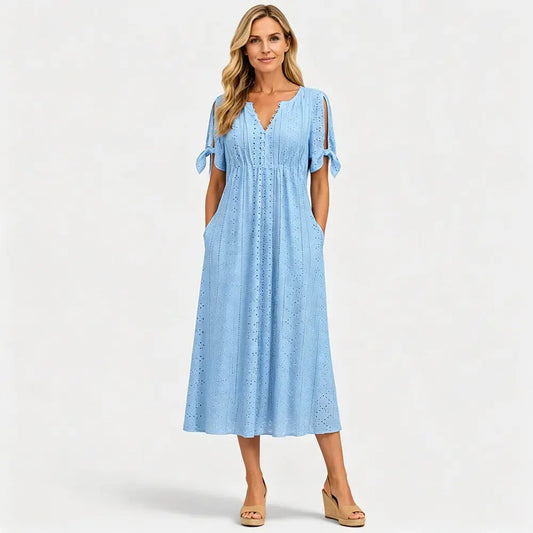 【S-5XL】Nuevo vestido sencillo de verano para mujer, de algodón y lino, tejidos cómodos y transpirables.