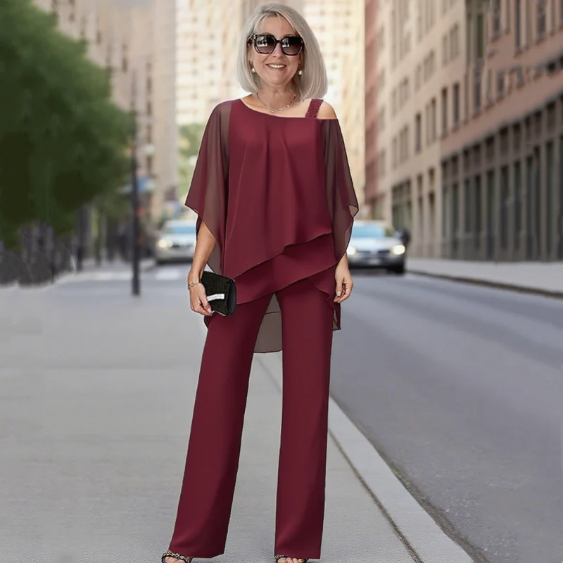 ⏳Oferta limitada⏰【50-120KG】👚👖Set 2 piezas mujer – Blusa + Pantalón, piel suave, hombros fuera ✅ Ideal para junio ☀️¡Cómodo y fresco!