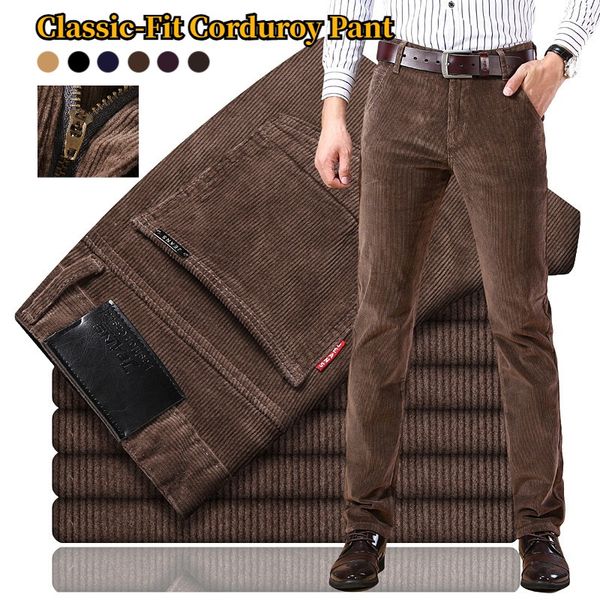 🏆 Pánské manšestrové kalhoty klasického střihu