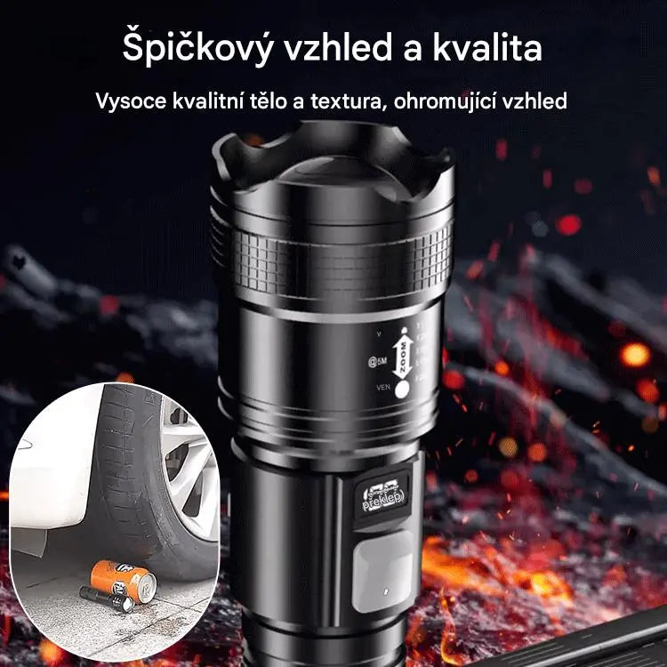 🆕🔦  Nový venkovní hlídkový světlomet, výkonná svítilna na dlouhé střílení