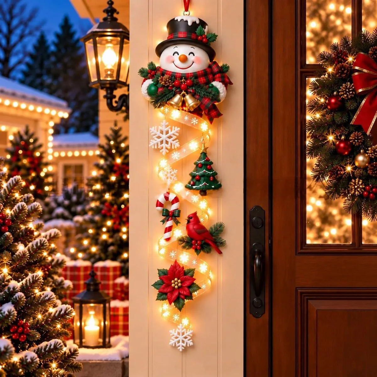Karácsonyi díszek – hóember, Mikulás, mézeskalács ember