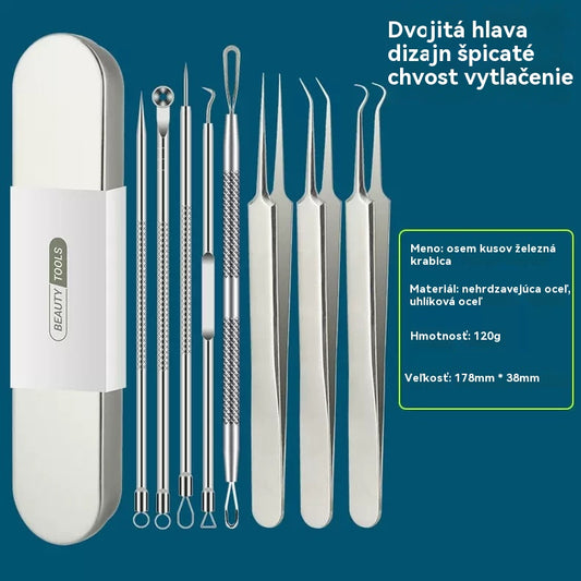 💓Najpredávanejšia💥Sada nástrojov na odstraňovanie čiernych bodiek a nedokonalostí pleti, ľahko sa skladuje.