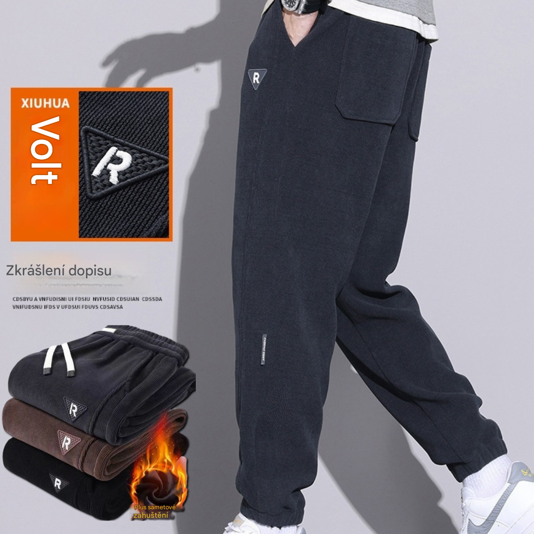 🔥🔥【M-5XL】🖤Nové zimní pánské kalhoty, navíc sametové a tlusté manšestrové, teplé a ležérní pánské kalhoty