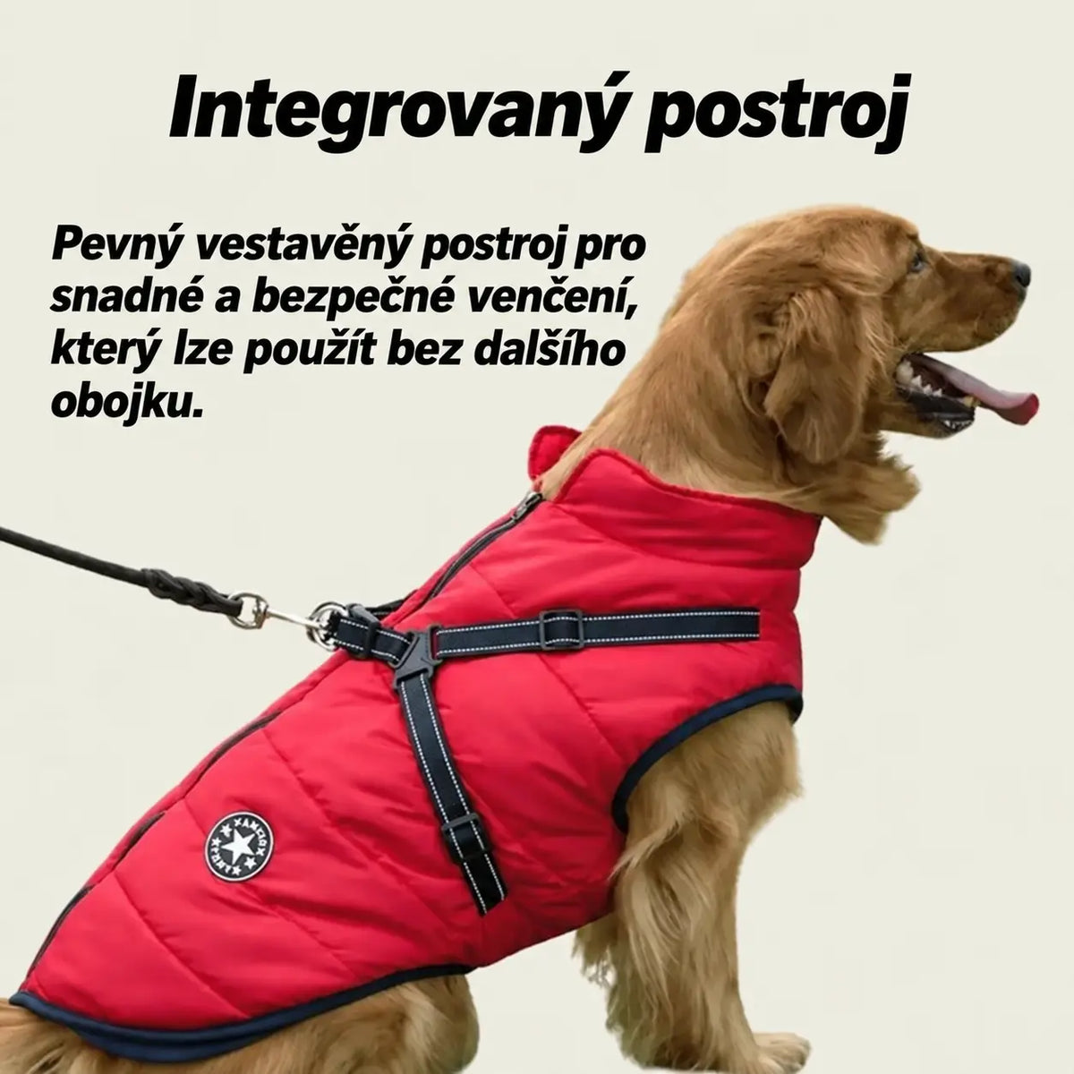 🐱🐶❄️ Teplá zateplená bunda pro psy a kočky — vodoodpudivá, s reflexními prvky a integrovaným postrojem, dostupná ve velikostech S–5XL.