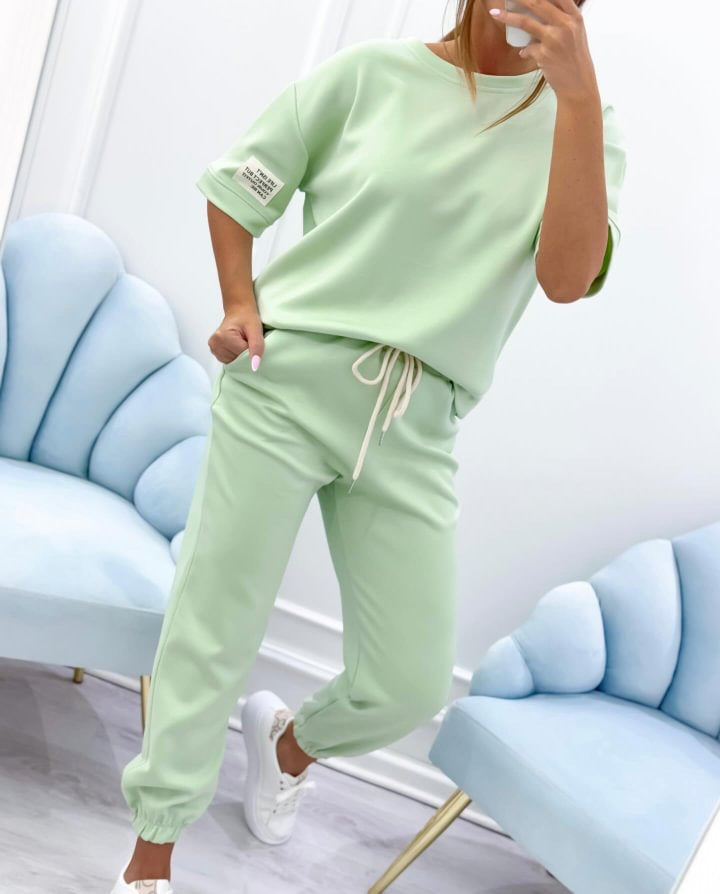 ⏰¡Oferta por tiempo limitado!⏳Conjunto casual de top y pantalón de algodón puro para mujer (S-5XL)