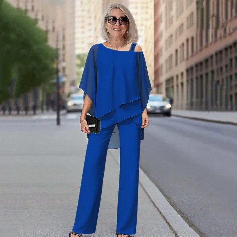 ⏳Oferta limitada⏰【50-120KG】👚👖Set 2 piezas mujer – Blusa + Pantalón, piel suave, hombros fuera ✅ Ideal para junio ☀️¡Cómodo y fresco!