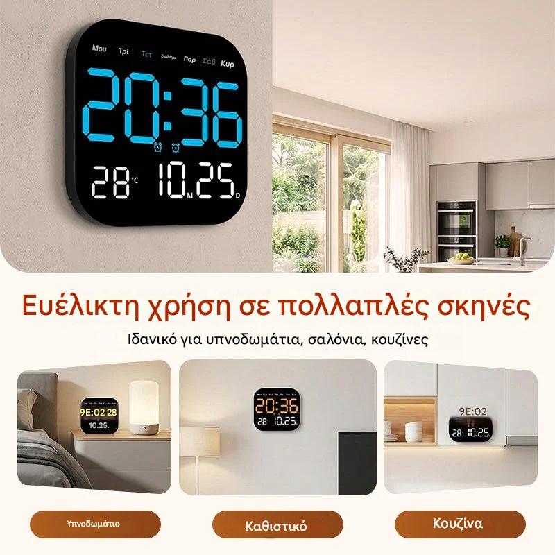 🕰️Περιορισμένης διάρκειας έκπτωση 50%! Ψηφιακό ρολόι κατάλληλο για οικιακή και επαγγελματική χρήση! Μπορεί να τοποθετηθεί ή να κρεμαστεί, ρυθμιζόμενη φωτεινότητα, αθόρυβη λειτουργία.