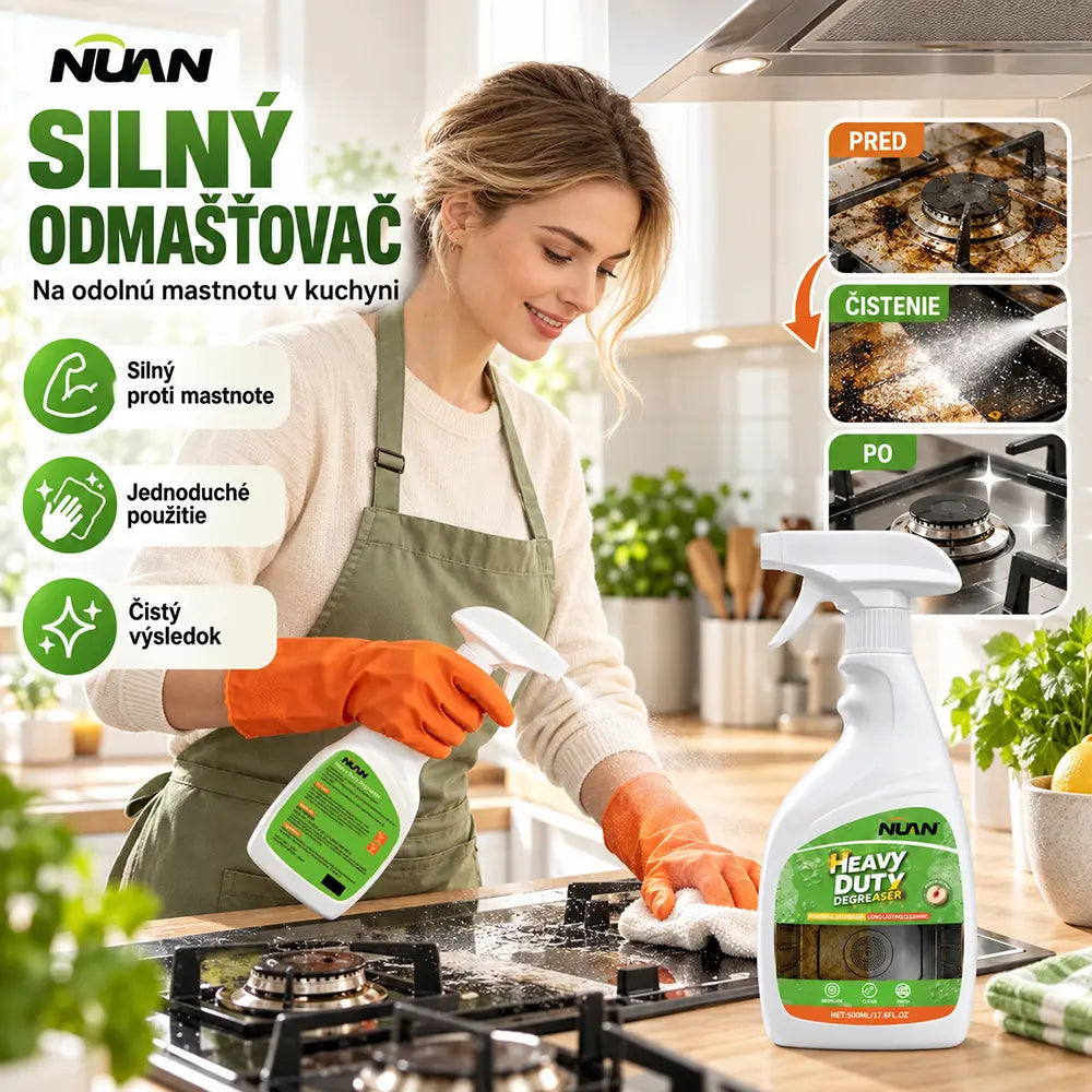 500ML 🔥Časově omezená poloviční cena🔥! Nový čistič olejových skvrn z roku 2026, jedno nastříkání a automaticky rozloží skvrny, není třeba silně drhnout.