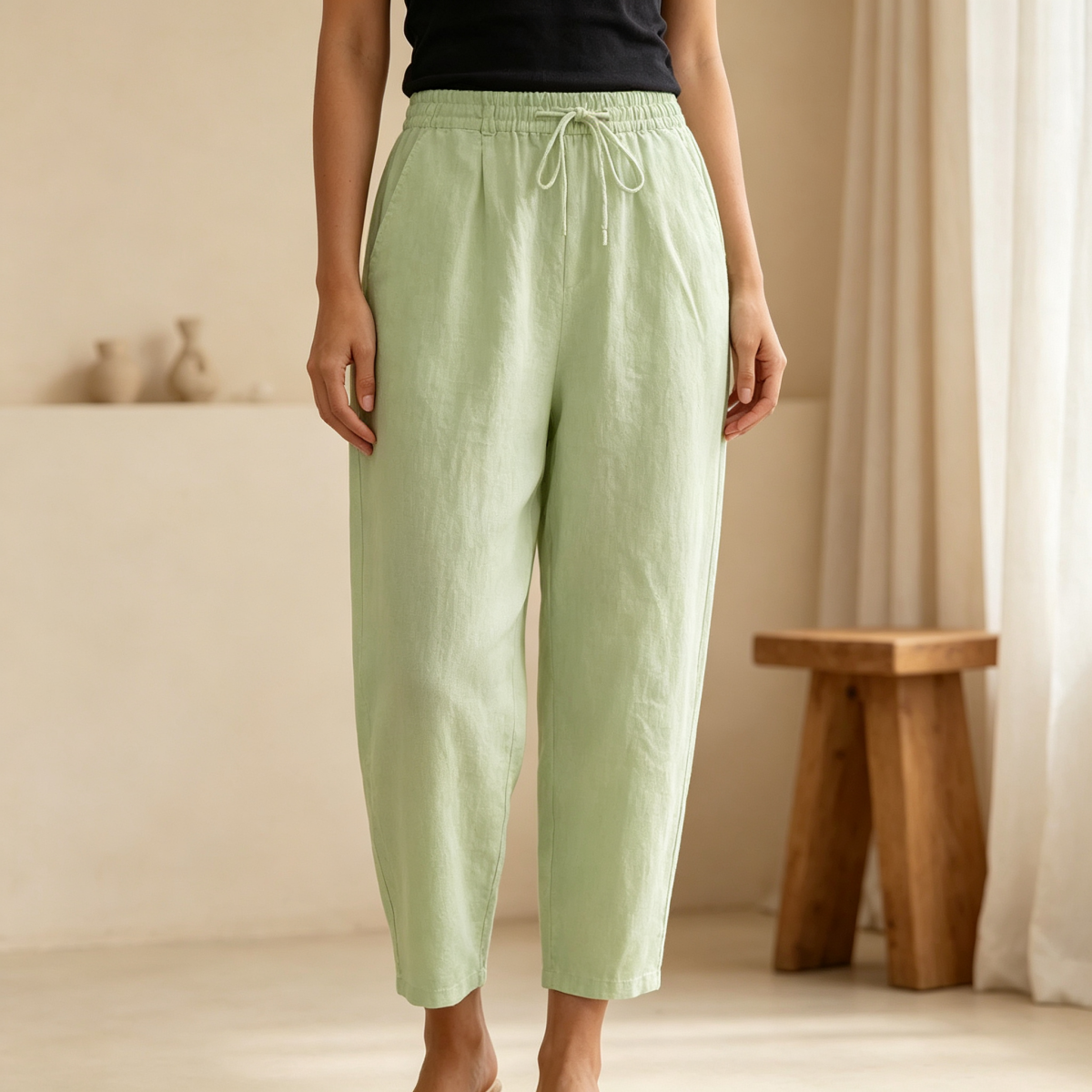 S-5XL 😍Poslední den akce - sleva 50 %💕Dámské ležérní kalhoty z bavlny a lnu-Z