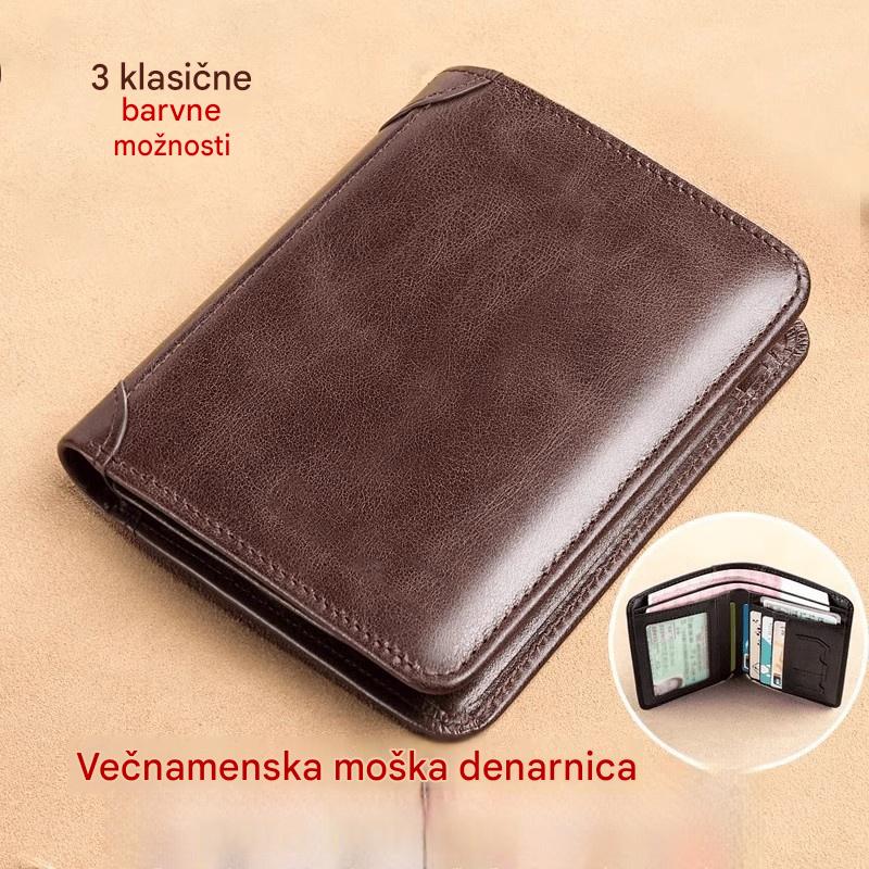 Doprava zdarma 👝✨ Pánská Peněženka s RFID Ochranou | Luxusní Tenká Peněženka | Velká Kapacita