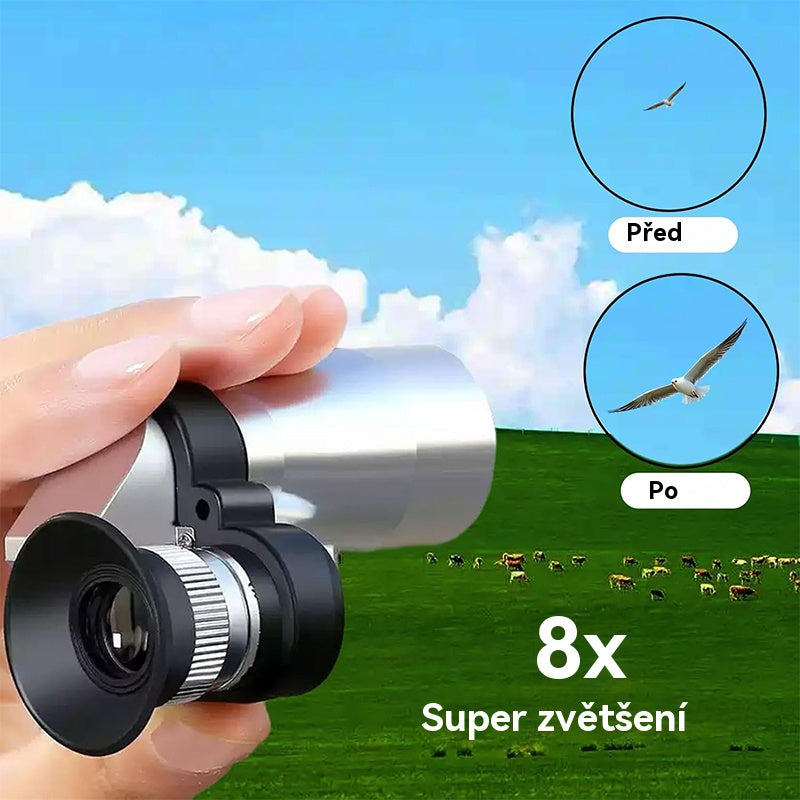 🔭🔥🔥Mini monokulárny ďalekohľad na telefón – Prenosný monokulárny ďalekohľad na cestovanie a pozorovanie