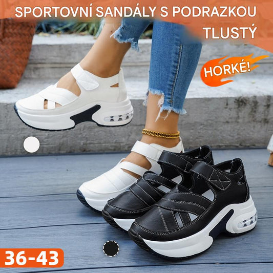 【36-43】Dámské sportovní sandály s ortopedickou podrážkou a oporou klenby, navržené pro pohodlné nošení po dlouhou dobu.