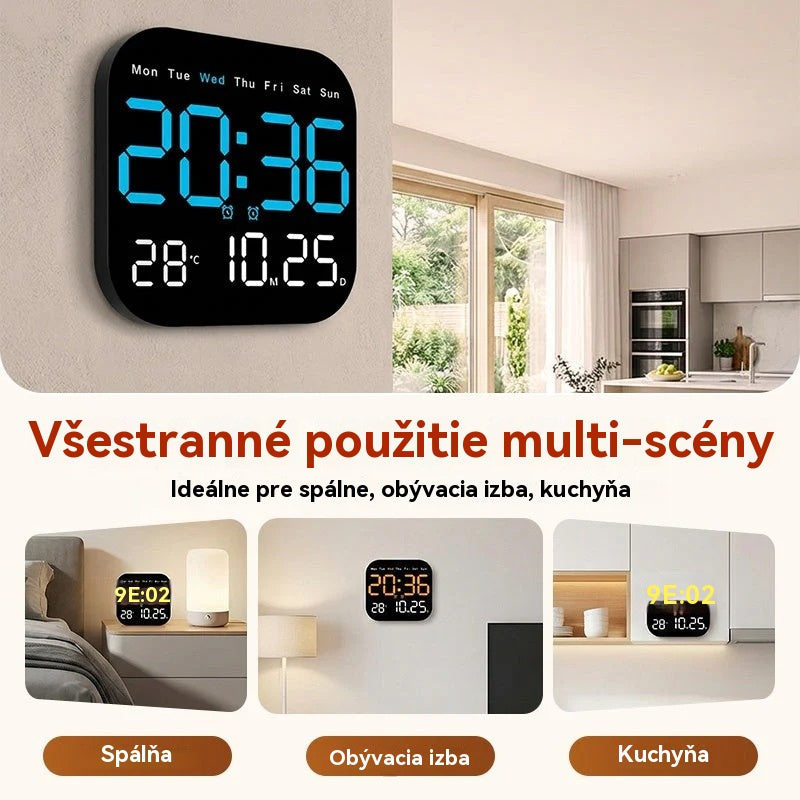 🕰️ 🛏️ Časově omezená 50% sleva! sleva! Digitální hodiny do domácnosti a kanceláře – jemné buzení, rozlučte se s rušivými budíky!