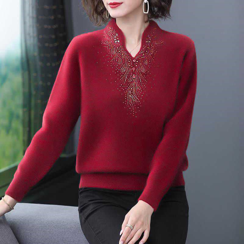 🔥【M-5XL】Gruby wełniany sweter damski na jesień i zimę