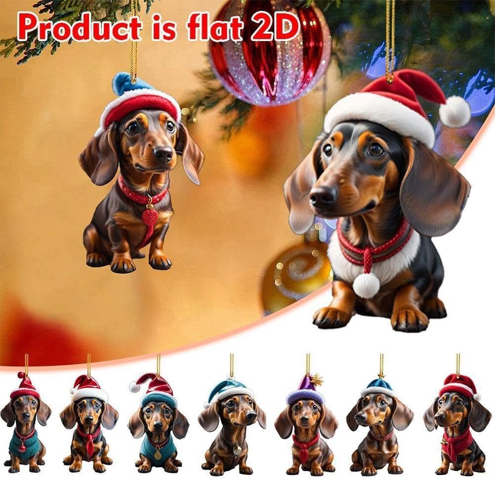🎄【9 kusov】🐕 Vianočné ozdoby na stromček v tvare šteniatok