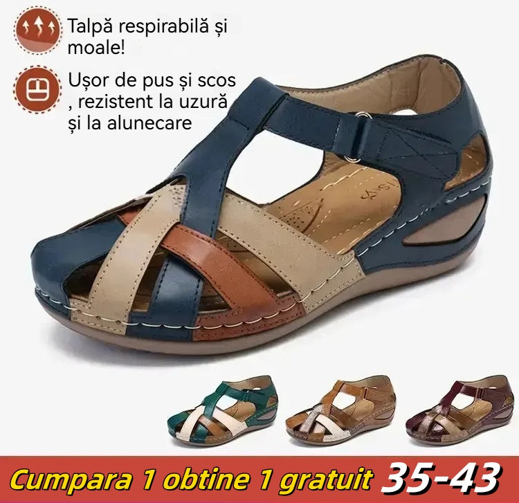 💥Rasprodaja za Majčin dan [35-43] Ženske ljetne sandale, izrađene od mekane kože, debeli potplat, šuplji čičak 