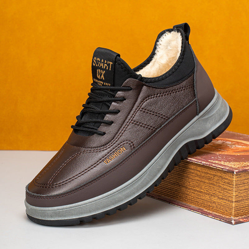 ⛄🔥【39-45】2025 Muške zimske ležerne sportske cipele, prava koža, vodootporne, mekani potplat i baršun, nove