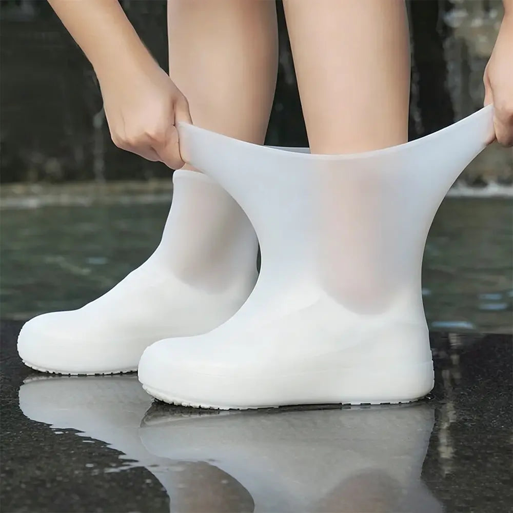 【28-47】Chraňte své tenisky před promočením! Odolné nepromokavé návleky na boty: protiskluzové a skladné – ideální pro nošení v tašce 🌧️