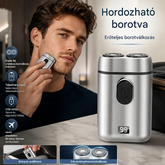 🚚 Ingyenes szállítás 🧡Férfi elektromos borotva, USB töltés • Vízálló • Precíziós borotválkozás