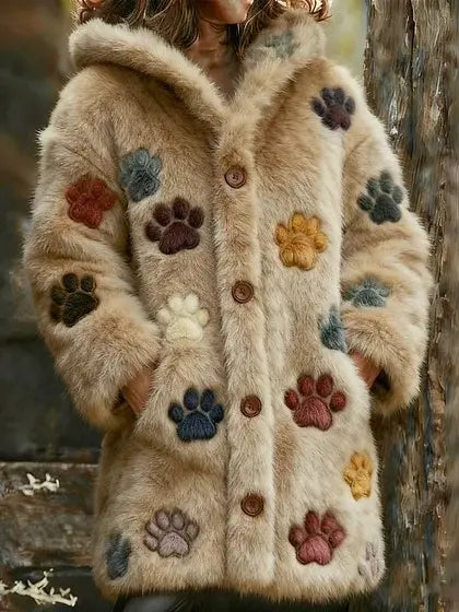 🔥🐾【Sleva 50 % po omezenou dobu】Dámská bunda s kapucí, stylová a roztomilá, se zvířecím potiskem🧥✨