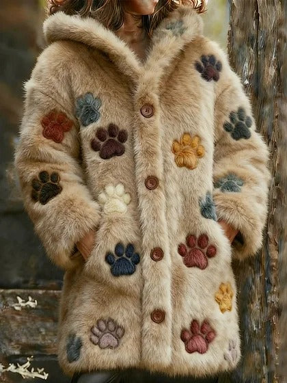 🔥🐾【Sleva 50 % po omezenou dobu】Dámská bunda s kapucí, stylová a roztomilá, se zvířecím potiskem🧥✨