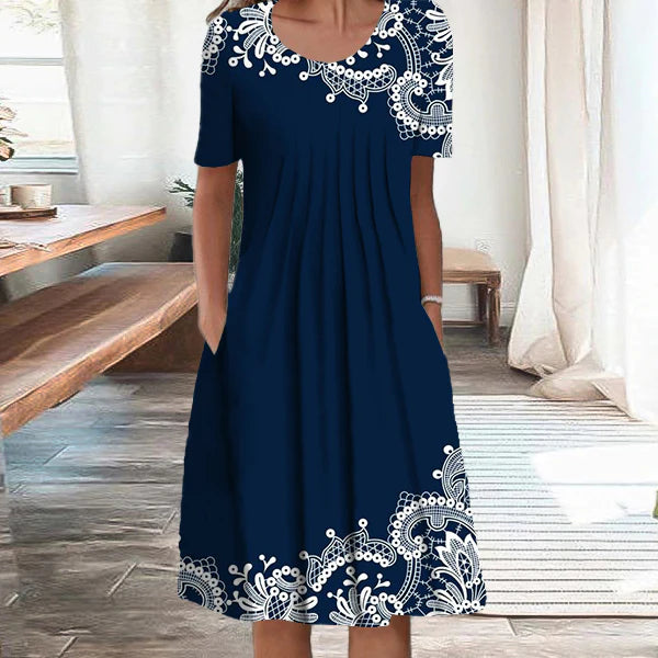 【Vremenski ograničena ponuda】[S-5XL]💗Midi haljina s printom bušilice 
