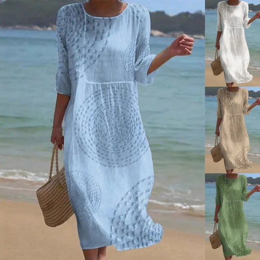 Doprava zdarma 👗【XS-4XL】Elegantní letní volnočasové šaty – prodyšné, pohodlné, univerzální a zeštíhlující.