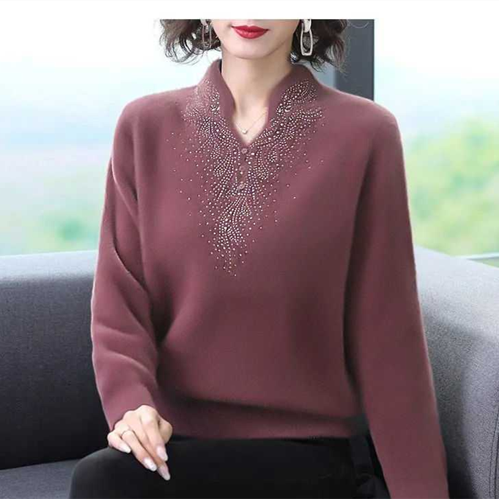 🔥【M-5XL】Gruby wełniany sweter damski na jesień i zimę