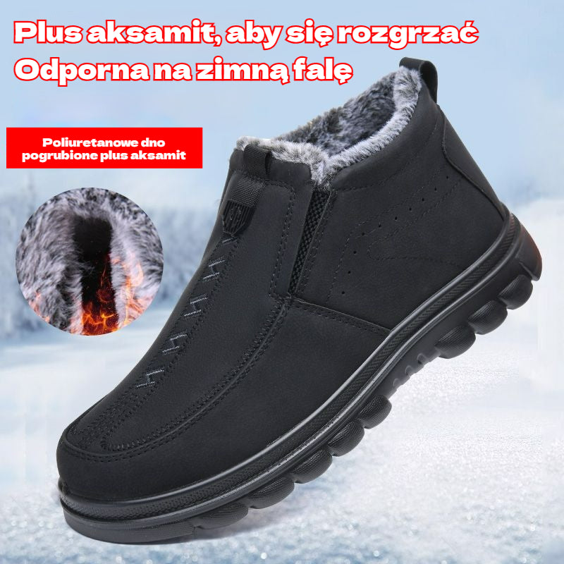 39-47 🔥 Pánská zimní bota pro každodenní nošení, kulatá špička, teplá a pohodlná