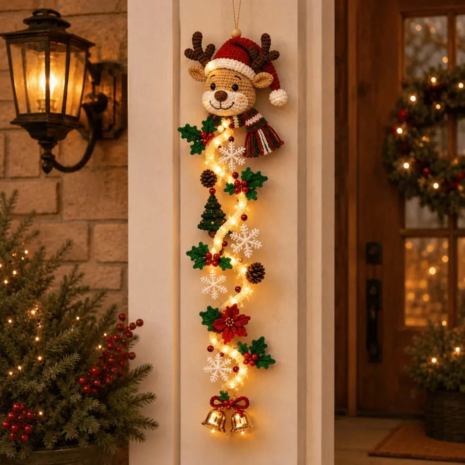 🎄🎃¡Último día, 50% de descuento! 🎅Decoraciones navideñas para puertas con luces