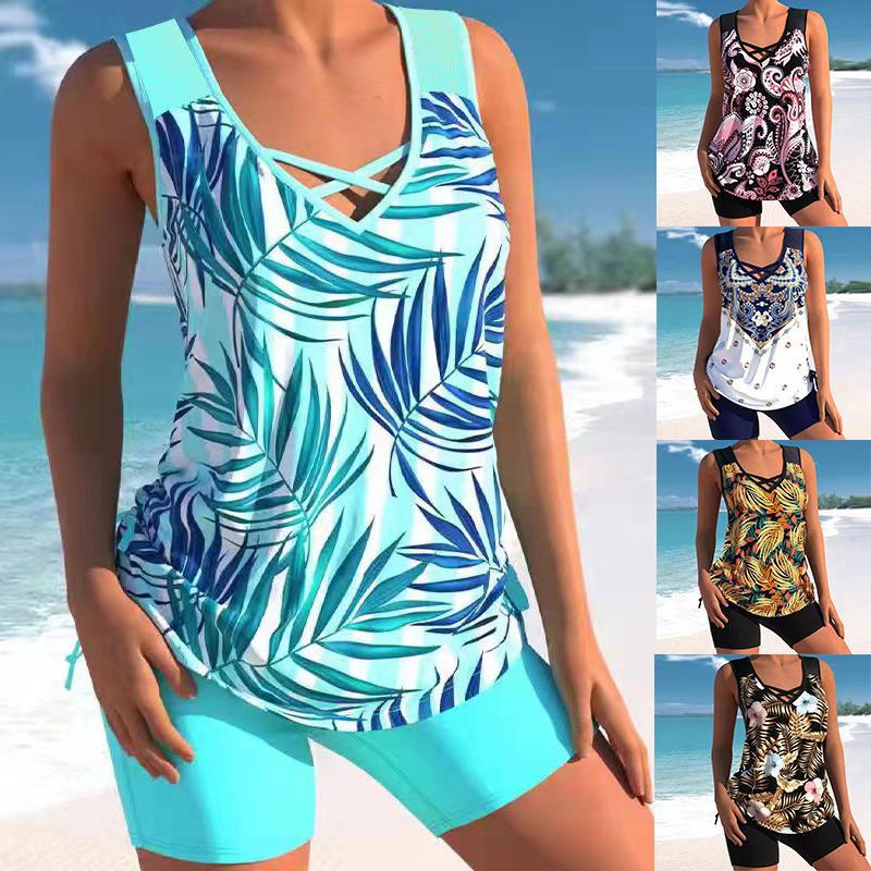 🩱🔥【Limitovaná nabídka】【S–5XL】🩱Dvoudílné plavky s etnickým potiskem – pohodlné, stylové, ideální na léto 🌊🌴