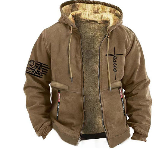 【S-3XL】 Ανδρικό μοντέρνο φθινοπωρινό χειμερινό χοντρό βελούδινο casual μπουφάν