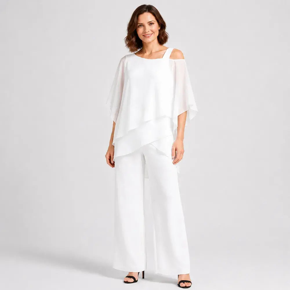 ⏳【Majica + hlače】⏰【50-120 KG】👚👖 Ženski dvodelni komplet: material, prijazen do kože, spuščena ramena ✅