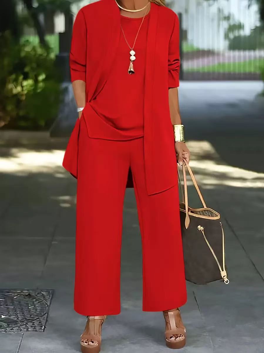 🧥Elegantní dámská třídílná souprava s širokým střihem🍂