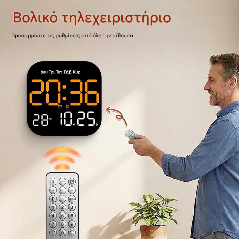 🕰️Περιορισμένης διάρκειας έκπτωση 50%! Ψηφιακό ρολόι κατάλληλο για οικιακή και επαγγελματική χρήση! Μπορεί να τοποθετηθεί ή να κρεμαστεί, ρυθμιζόμενη φωτεινότητα, αθόρυβη λειτουργία.