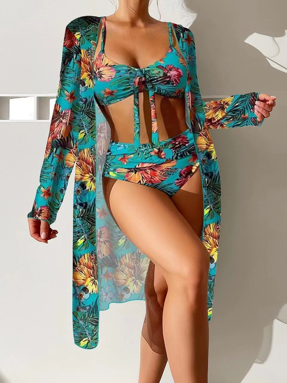 👙☀️【S-2XL】 Nová trojdielna súprava šatkových plaviek 2025