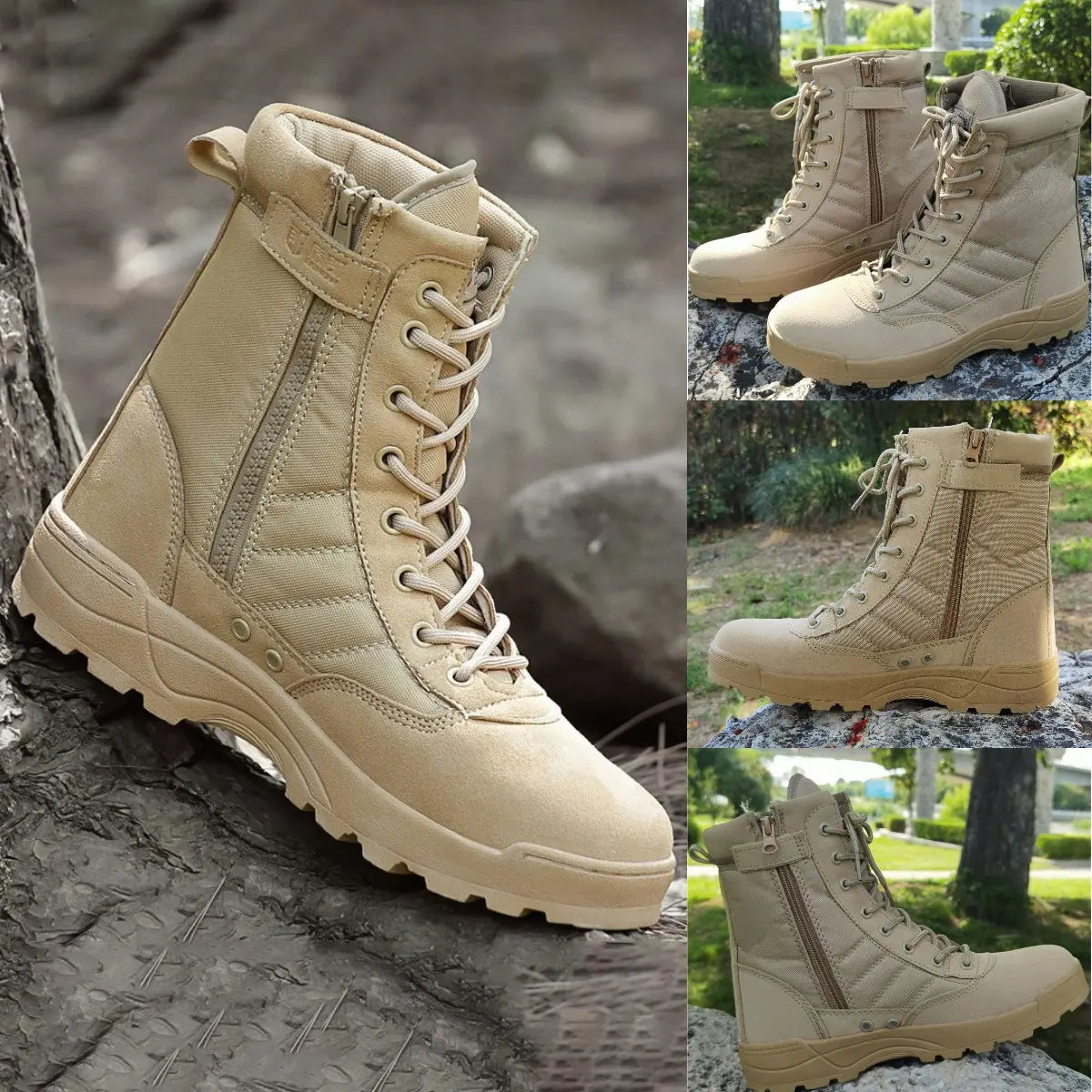 🔥👍【39–45】🥾 Pánské taktické boty se zipem – Odolné • Protiskluzové • Pohodlné