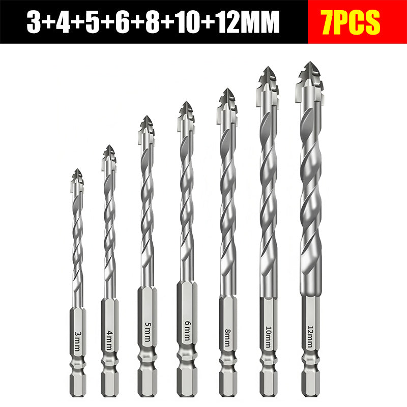 🥇【3+4+5+6+8+10+12+14+16mm】Excentrický vrták 7. generace z super tvrdé wolframové oceli s vroubkovaným ostřím