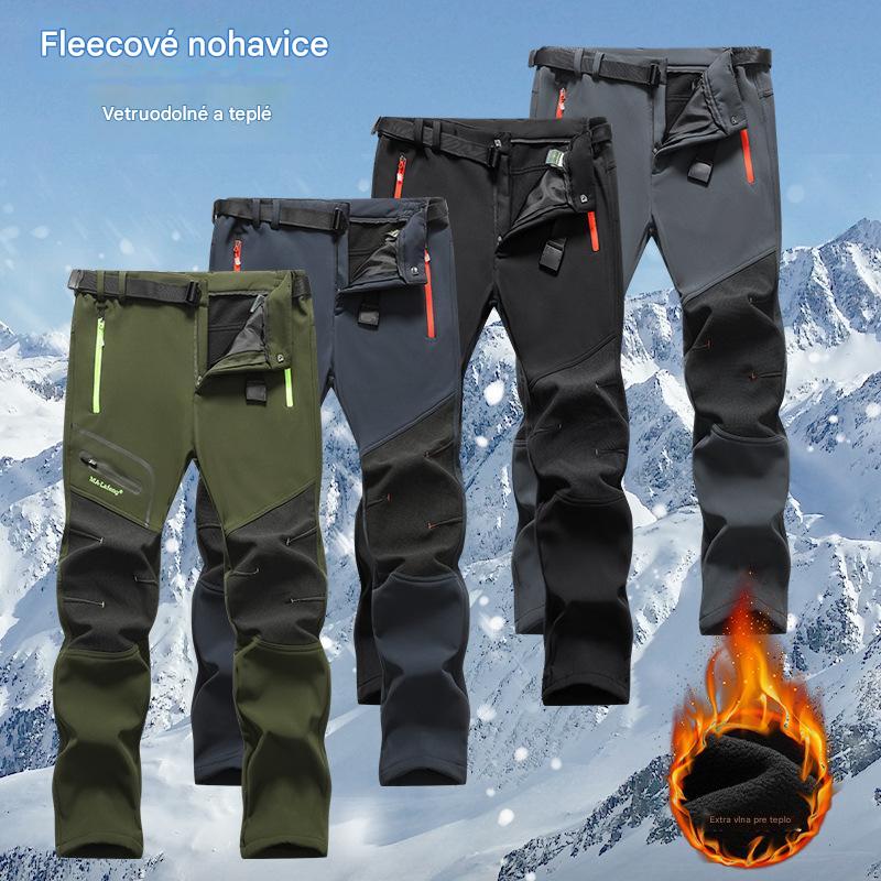🏃‍♂️【S–5XL】Pánske outdoorové zahustené jesenné a zimné nohavice – teplé, flísové, nepremokavé a vetruodolné
