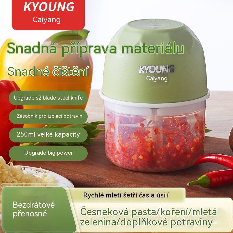 ✅ Platba při doručení, Bezdrátový efektivní elektrický mini sekáček na potraviny