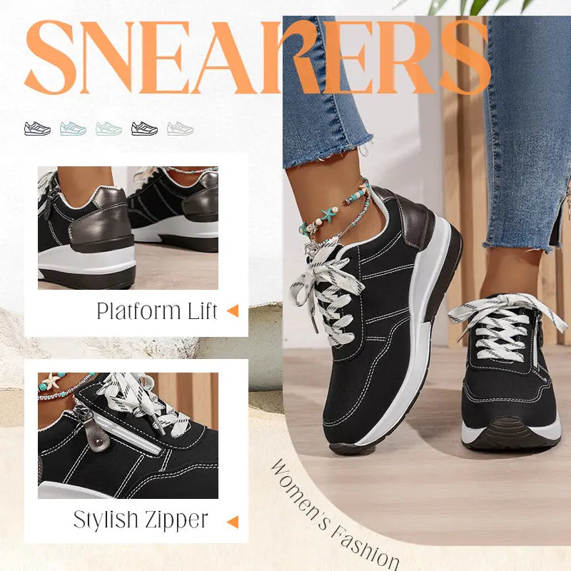 36-43🔥  Moderní, pohodlné ortopedické tenisky s bočním zipem a silnou podrážkou pro ženy