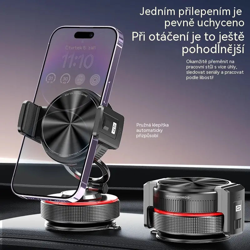 📱 Sleva 50 %! Držák telefonu do auta s přísavkou a magnetickou silou 20 N, teleskopickým ramenem a otočením o 360°. Stabilní a skládací! ✨🚗