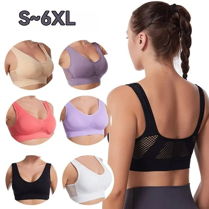 😍【Paquete de 3】Sujetador sin costuras para tallas grandes ❤️ Transpirable y refrescante【40-120KG】