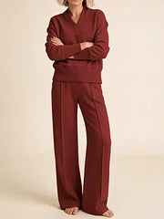 🥰📢📢 【M-5XL】Conjunto femenino 2026 | Conjunto de dos piezas con tejido de manga larga ✨