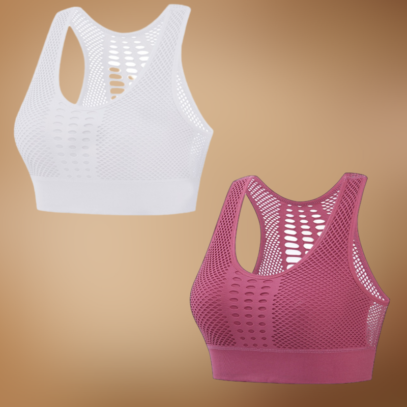 45KG-85KG【M~3XL】✨【Balení 2 kusů】Dámská prodyšná sportovní podprsenka bez kostic, plus velikosti
